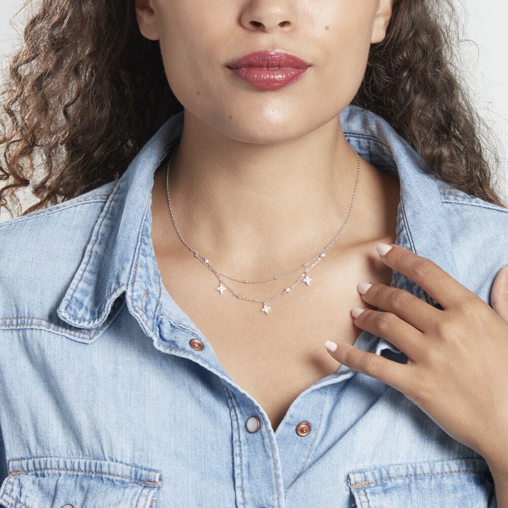 Collier Pricille Argent Blanc Oxyde De Zirconium - Colliers avec pierres Femme | Marc Orian