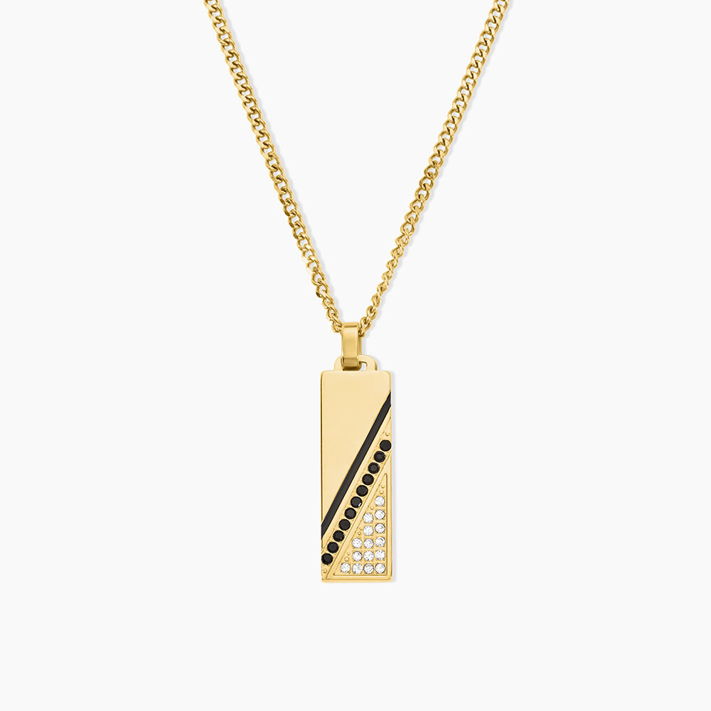 Collier Bartev Acier Jaune Cristal - Colliers avec pierres Homme | Marc Orian