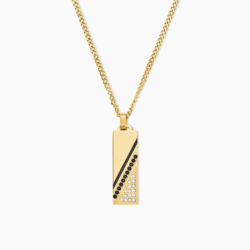 Collier Bartev Acier Jaune Cristal - Colliers avec pierres Homme | Marc Orian