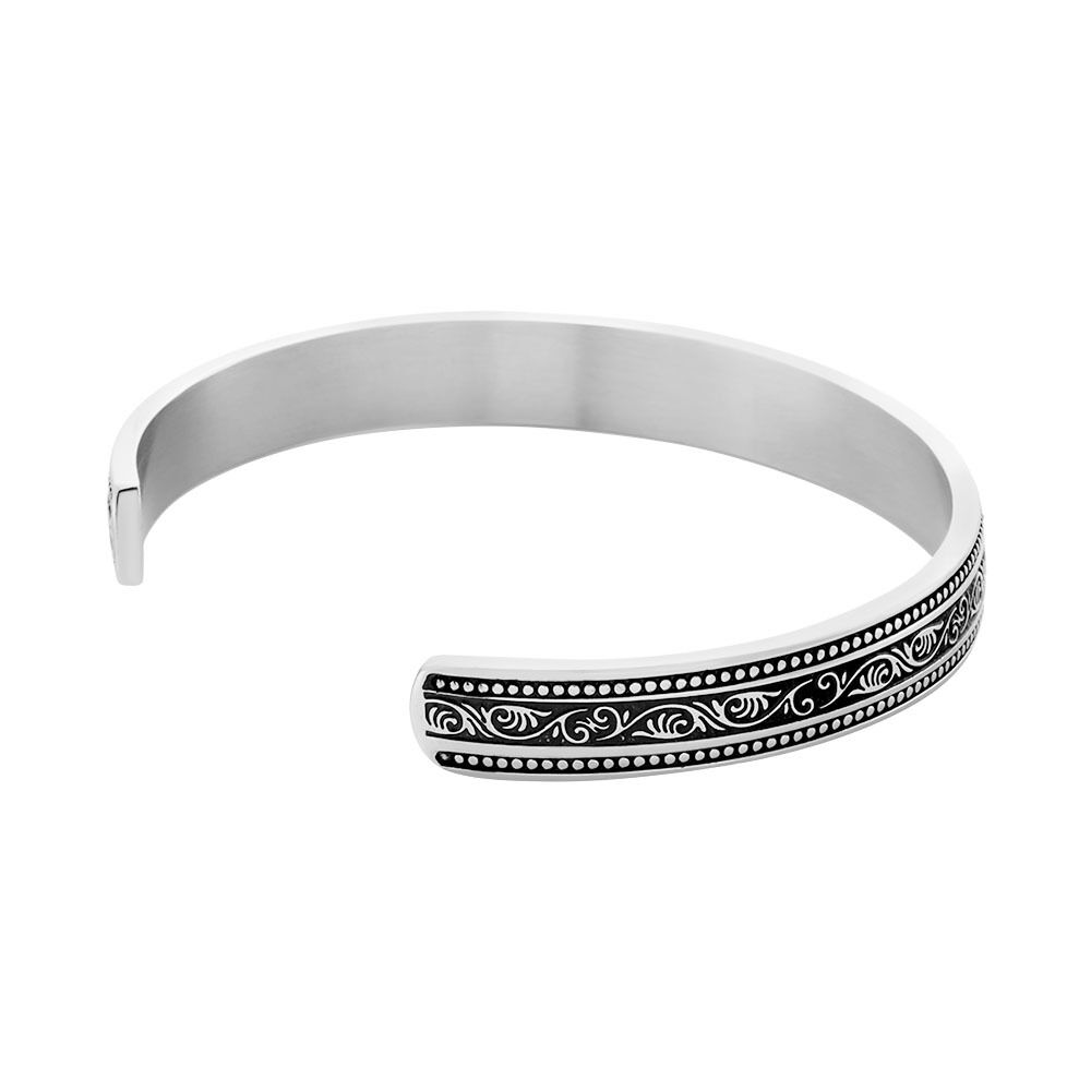 Bracelet Jonc Ouvert Acier Vieillit Veron - Bracelets joncs Homme | Marc Orian