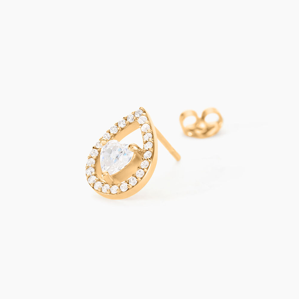 Boucles D'oreilles Puces Norig Plaqu&eacute; Or Jaune Oxyde De Zirconium - Puces Femme | Marc Orian