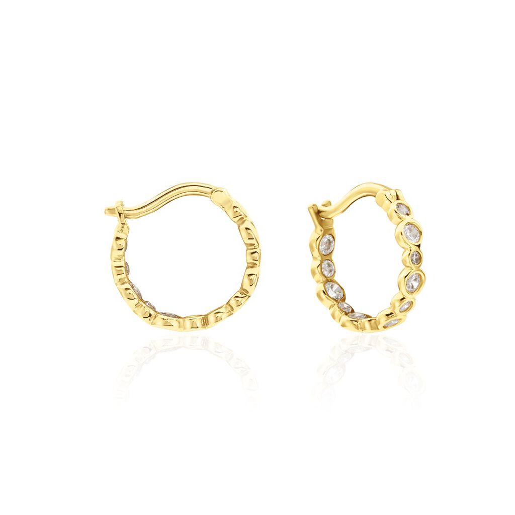 Créoles Lennon Or Jaune Oxyde De Zirconium - Créoles Femme | Marc Orian