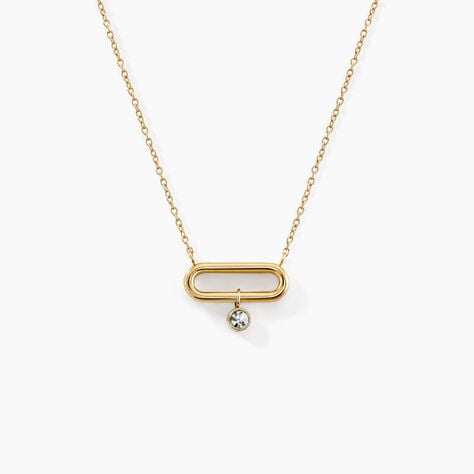 Collier Aurore Acier Doré  Cristal - Colliers avec pierres Femme | Marc Orian