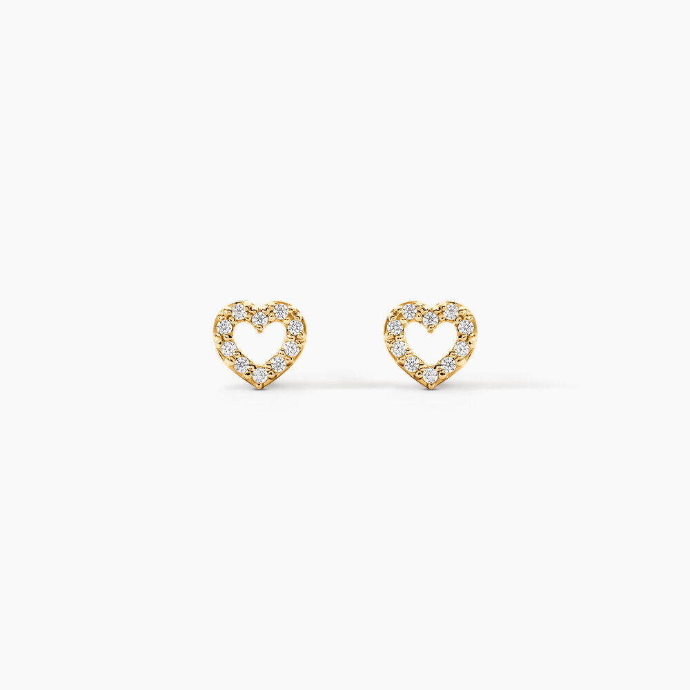 Boucles D'oreilles Puces Eily Or Jaune Oxyde De Zirconium - Puces Famille | Marc Orian