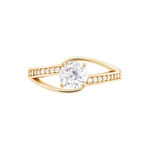 Bague Solitaire Khali Plaqu&eacute; Or Jaune Oxyde De Zirconium - Bijoux fantaisie Femme | Marc Orian