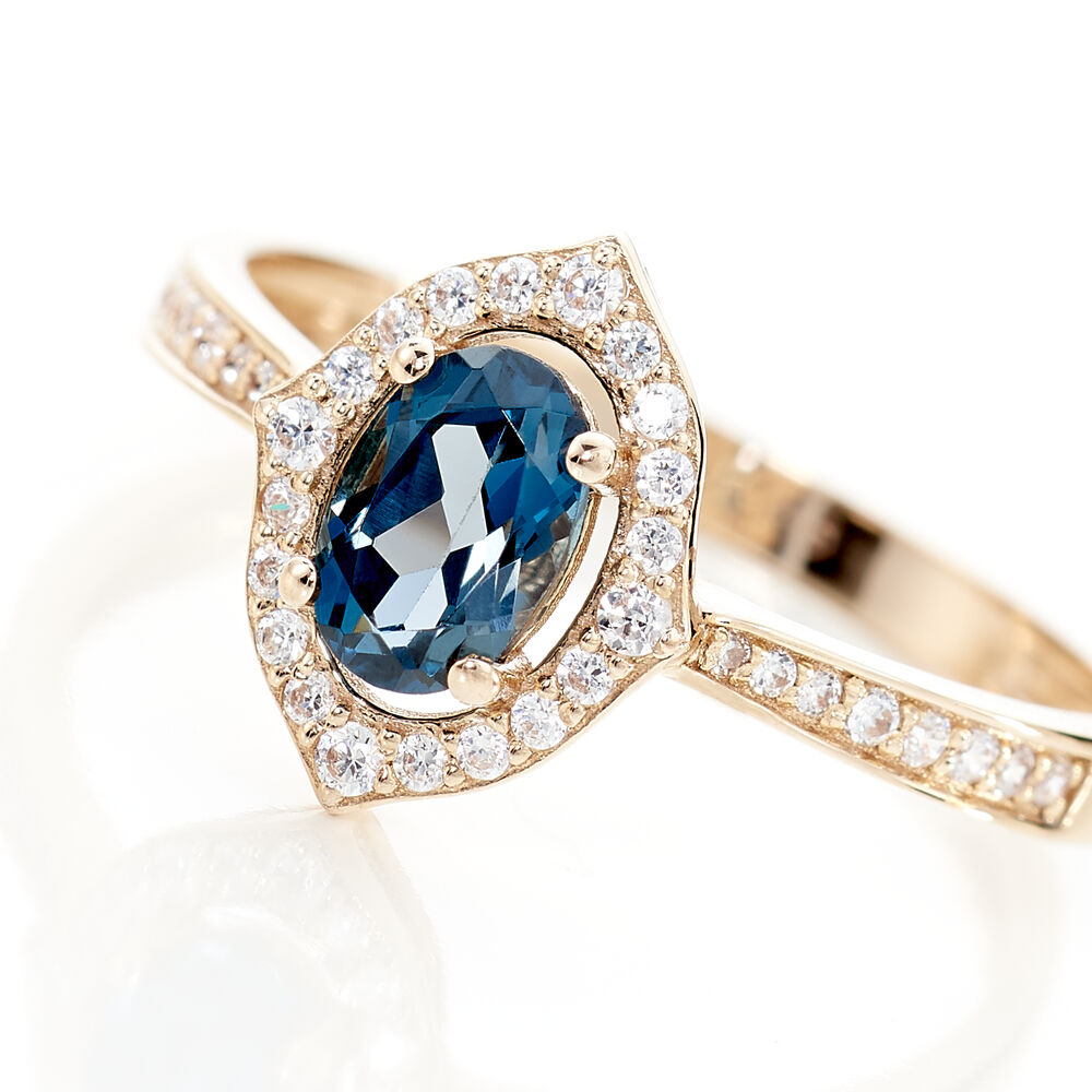 Bague Janna Or Rose Topaze Et Oxyde De Zirconium - Bagues pierres fines Femme | Marc Orian