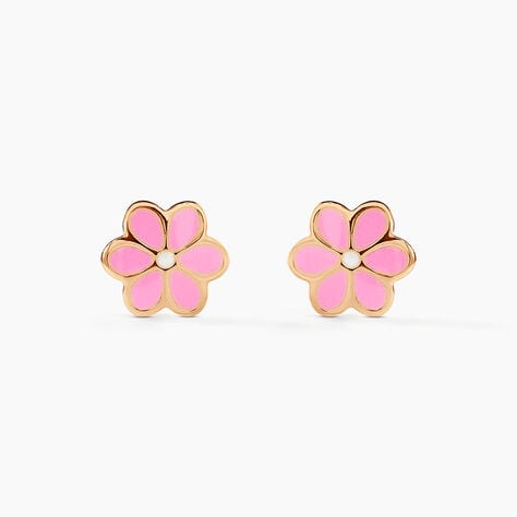 Boucles D'oreilles Puces Or Jaune Talia Email - Puces Enfant | Marc Orian