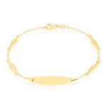 Bracelet Identit&eacute; Eudoxie Maille Filigrane Or Jaune - Gourmettes Enfant | Marc Orian