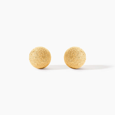 Boucles D'oreilles Puces Fidelia Boule Sablee Or Jaune - Puces Femme | Marc Orian