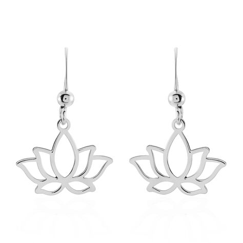 Boucles D'oreilles Pendantes Raia Argent Blanc - Pendantes Femme | Marc Orian