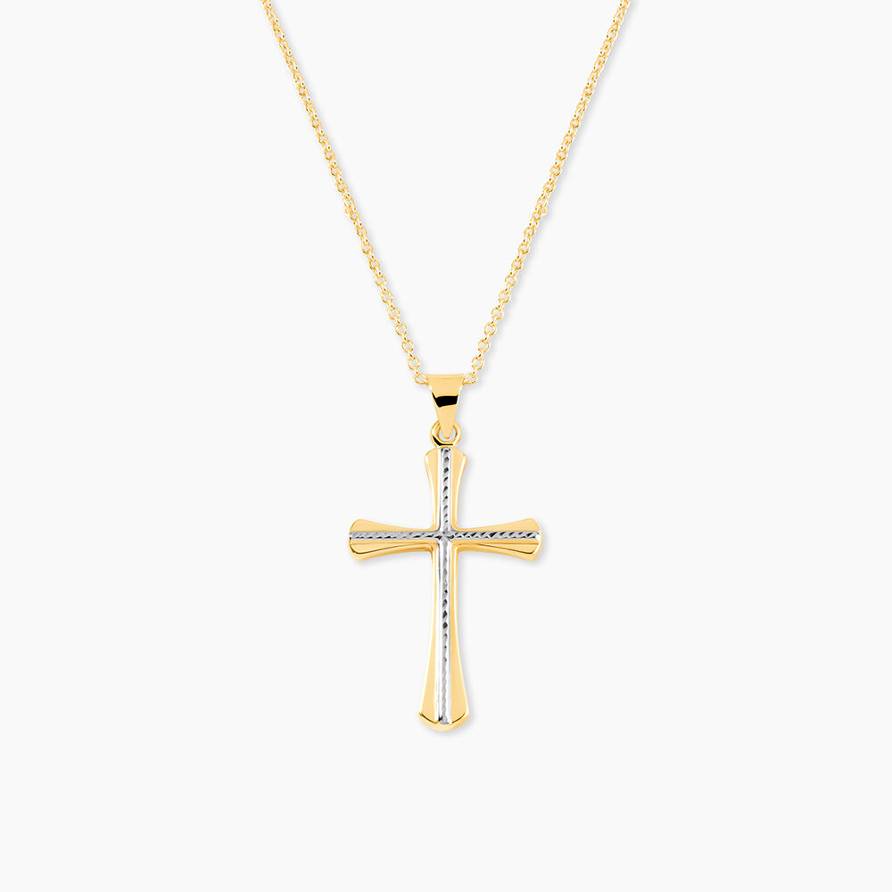 Pendentif Benny Croix Ciselee Or Bicolore - Pendentifs Unisex | Marc Orian