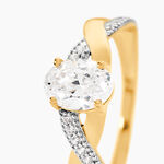 Bague Candice Or Jaune Oxyde De Zirconium - Solitaires Femme | Marc Orian