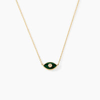 Collier Matiasma Or Jaune Malachite Diamant