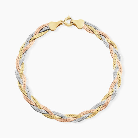 Bracelet Elae Argent Tricolore - Bracelets mailles Femme | Marc Orian
