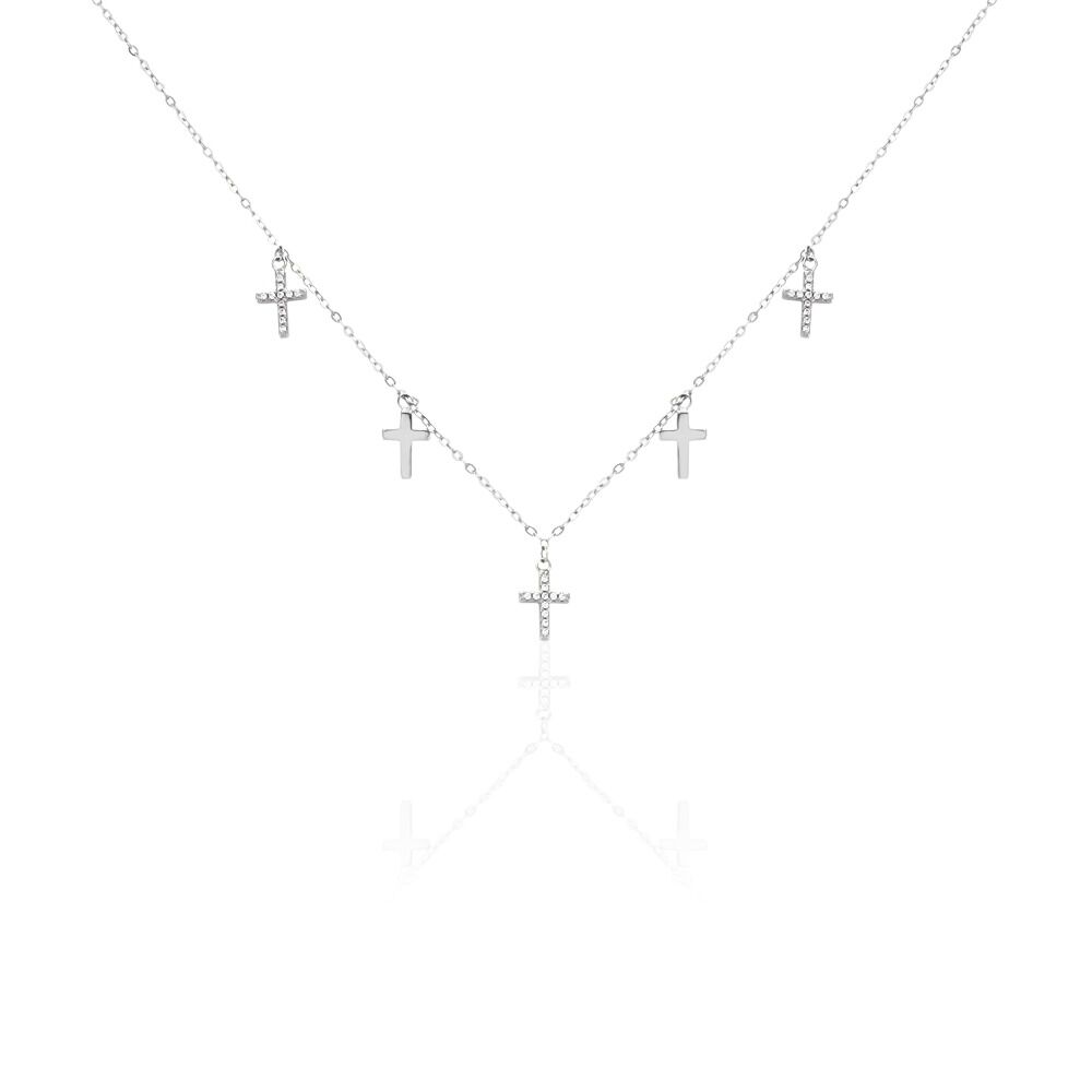 Collier Ivah Argent Blanc Oxyde De Zirconium - Colliers avec pierres Femme | Marc Orian