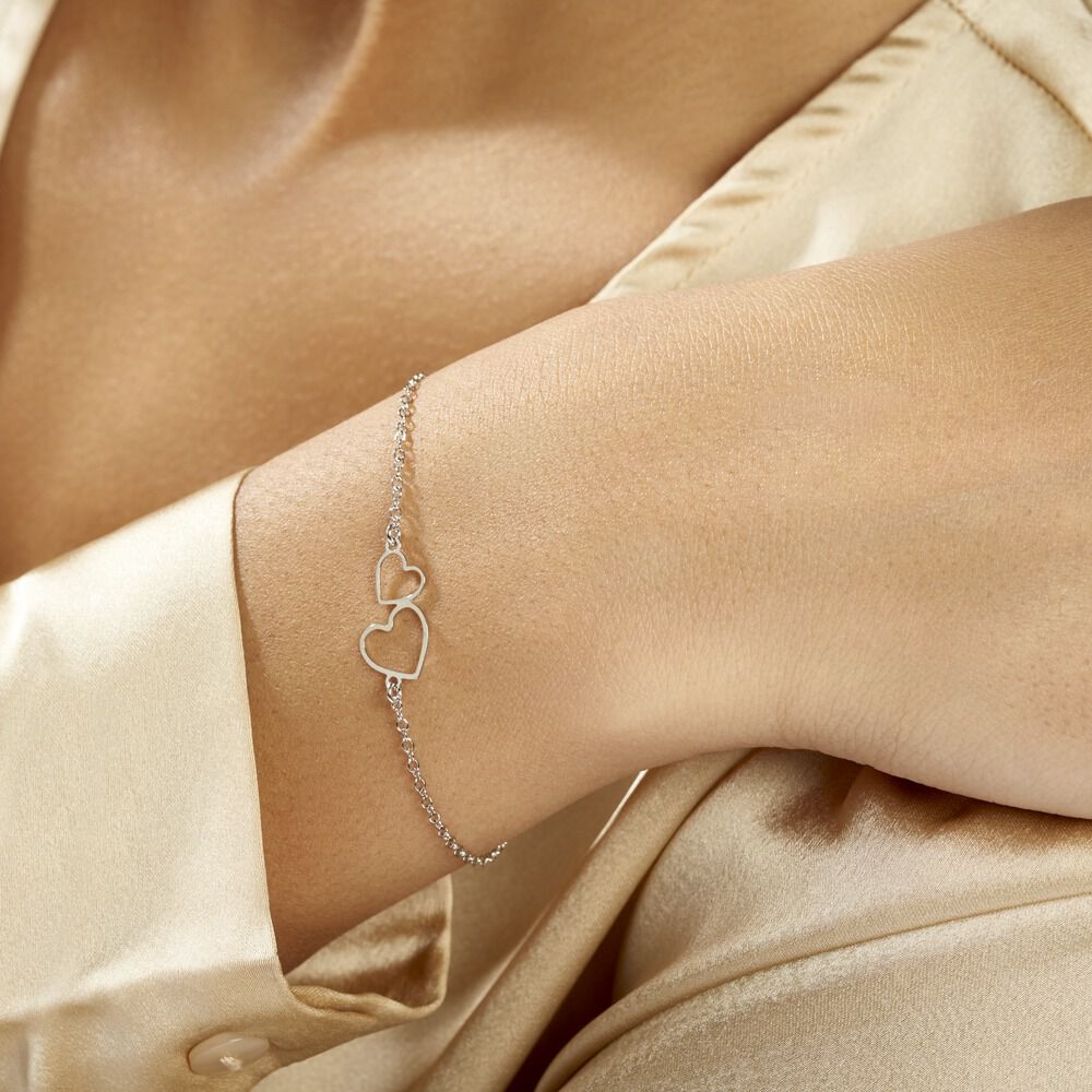 Bracelet Estina Argent Blanc - Bracelets chaînes Femme | Marc Orian