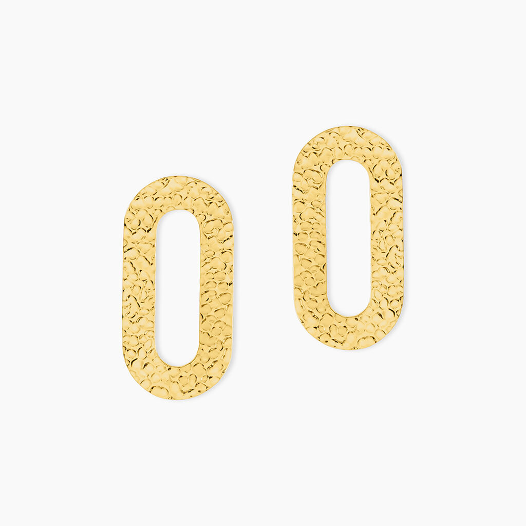 Boucles D'oreilles Puces Oren Acier Doré - Puces Femme | Marc Orian
