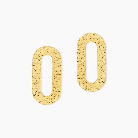 Boucles D'oreilles Puces Oren Acier Doré - Puces Femme | Marc Orian