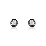 Boucles D'oreilles Puces Renda Argent  C&eacute;ramique Et Oxyde De Zirconium - Puces Femme | Marc Orian