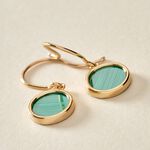 Boucles D'oreilles Pendantes Lucky Gems Or Jaune Malachite - Pendantes Femme | Marc Orian
