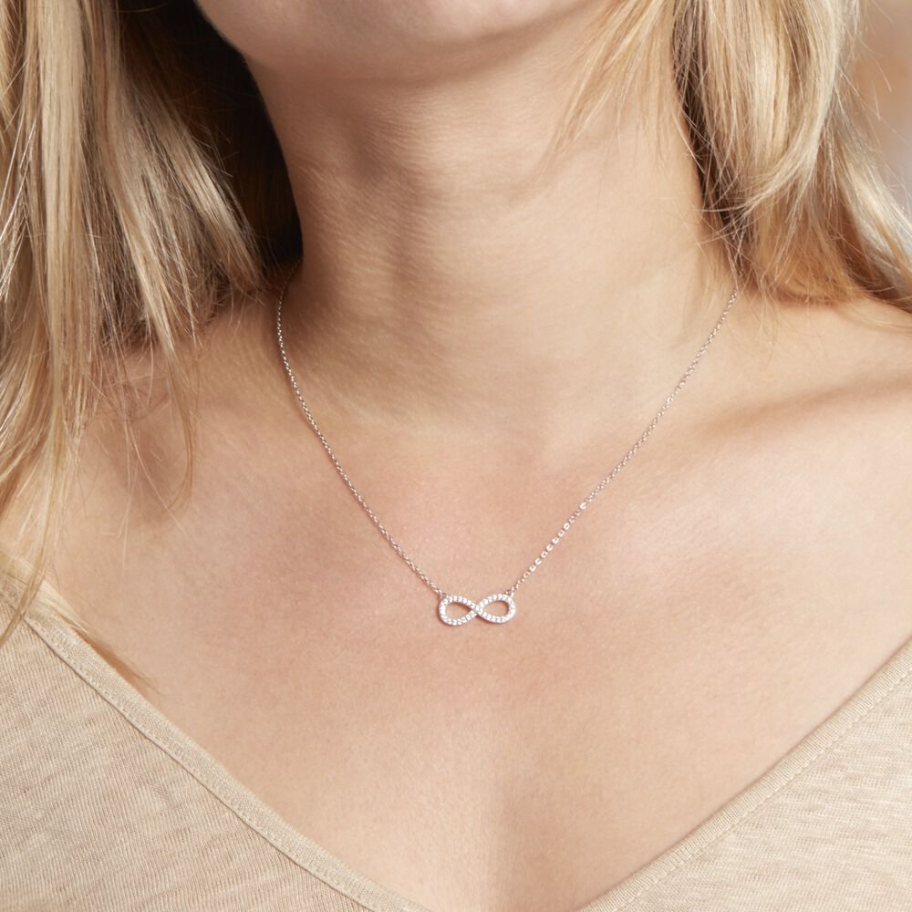 Collier Rowan Argent Blanc Oxyde De Zirconium - Colliers avec pierres Femme | Marc Orian
