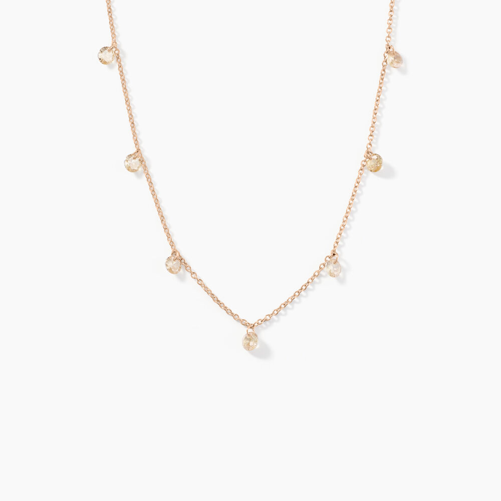 Collier Collie Argent Rose Oxyde De Zirconium - Colliers avec pierres Femme | Marc Orian