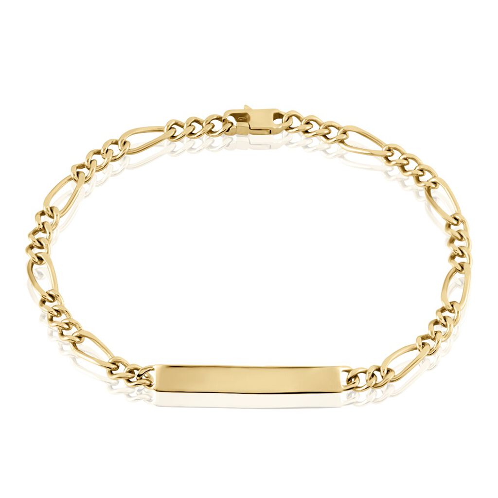 Bracelet Identité Plaqué Or Jaune Bixente - Gourmettes Homme | Marc Orian