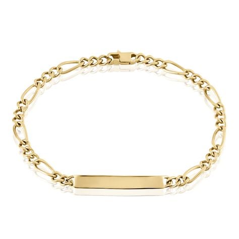 Bracelet Identité Plaqué Or Jaune Bixente - Gourmettes Homme | Marc Orian