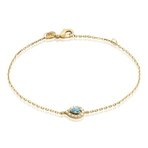 Bracelet Zihna Plaqu&eacute; Or Jaune Pierre De Synth&egrave;se Oxyde - Bracelets fantaisie Femme | Marc Orian