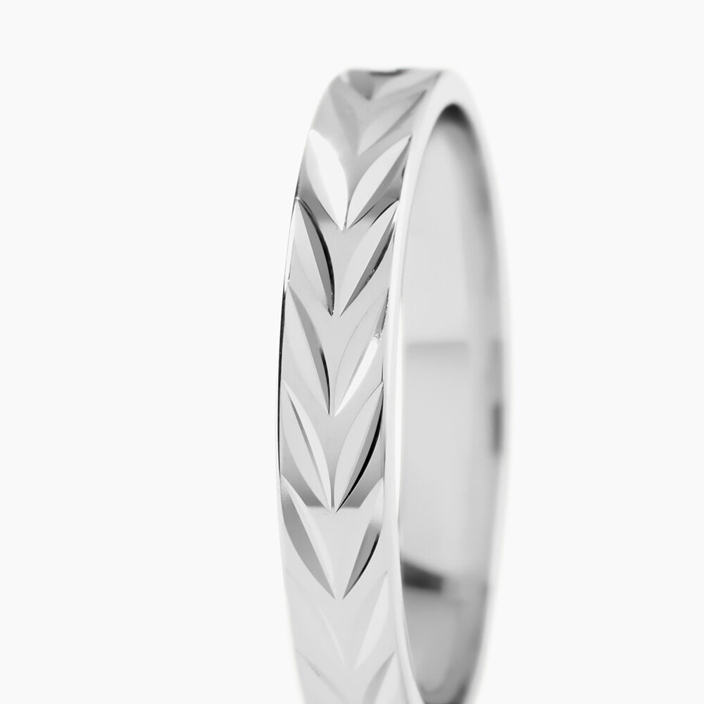 Alliance Epi Ruban Plat Or Blanc - Alliances duo Unisex | Marc Orian