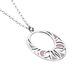 Collier Azalea Argent Blanc Email Rose - Colliers fantaisie Femme | Marc Orian