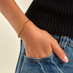 Bracelet Cinthia Acier Jaune - Bracelets mailles Femme | Marc Orian