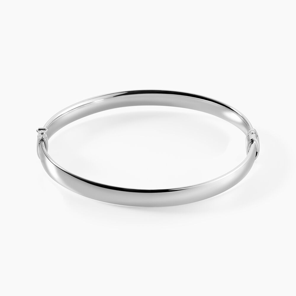 Bracelet Jonc Thaira Argent Blanc - Bracelets joncs Femme | Marc Orian