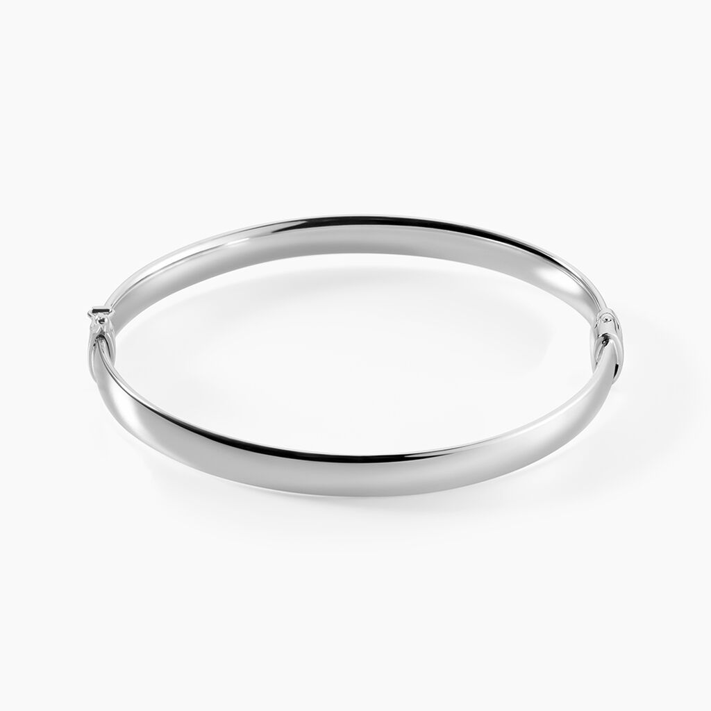 Bracelet Jonc Thaira Argent Blanc - Bracelets joncs Femme | Marc Orian