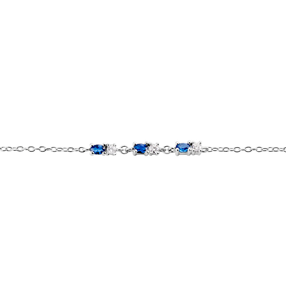 Bracelet Argent Blanc Augusts Oxydes De Zirconium - Bracelets chaînes Femme | Marc Orian