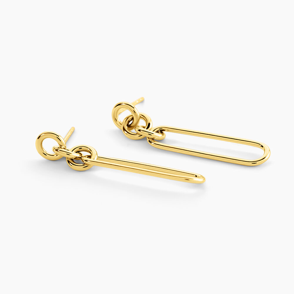 Boucles D'Oreilles Pendantes Ebonie Acier Jaune - Pendantes Femme | Marc Orian