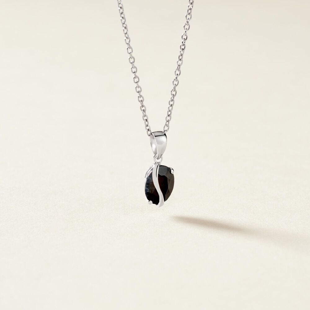 Pendentif Prudencia Or Blanc Saphir - Pendentifs Femme | Marc Orian