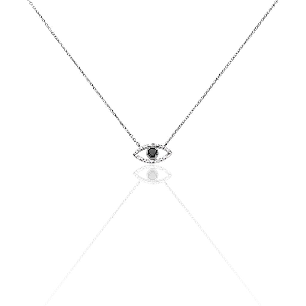 Collier Shemsi Argent Blanc Oxyde De Zirconium - Colliers avec pierres Femme | Marc Orian