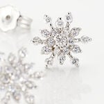 Boucles D'oreilles Puces Effie Argent Blanc Oxyde De Zirconium - Puces Femme | Marc Orian