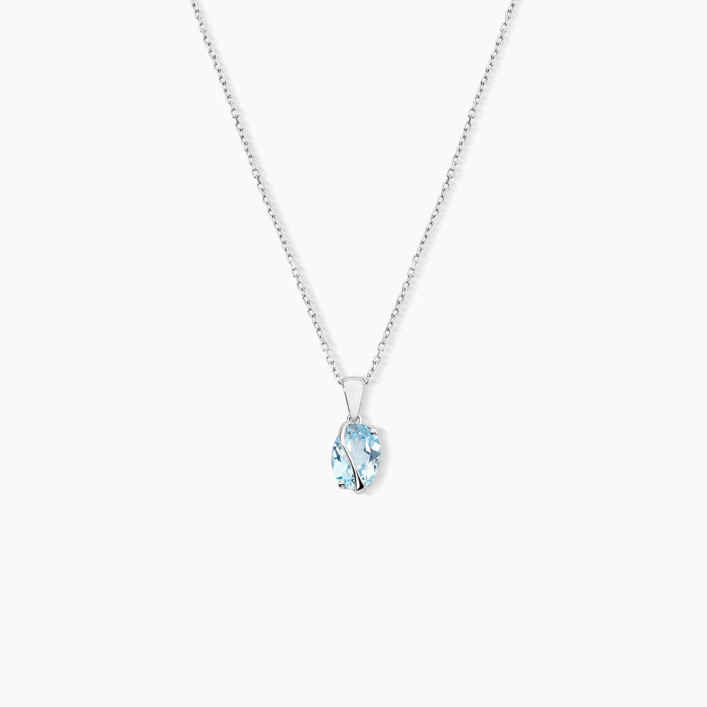 Pendentif Prudencia Or Blanc Topaze - Pendentifs Femme | Marc Orian