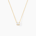 Collier Aphrodite Ld Or Jaune Diamant Synth&eacute;tique - Colliers solitaires Femme | Marc Orian
