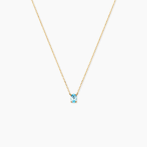 Collier Ovale Or Jaune Topaze - Colliers solitaires Femme | Marc Orian