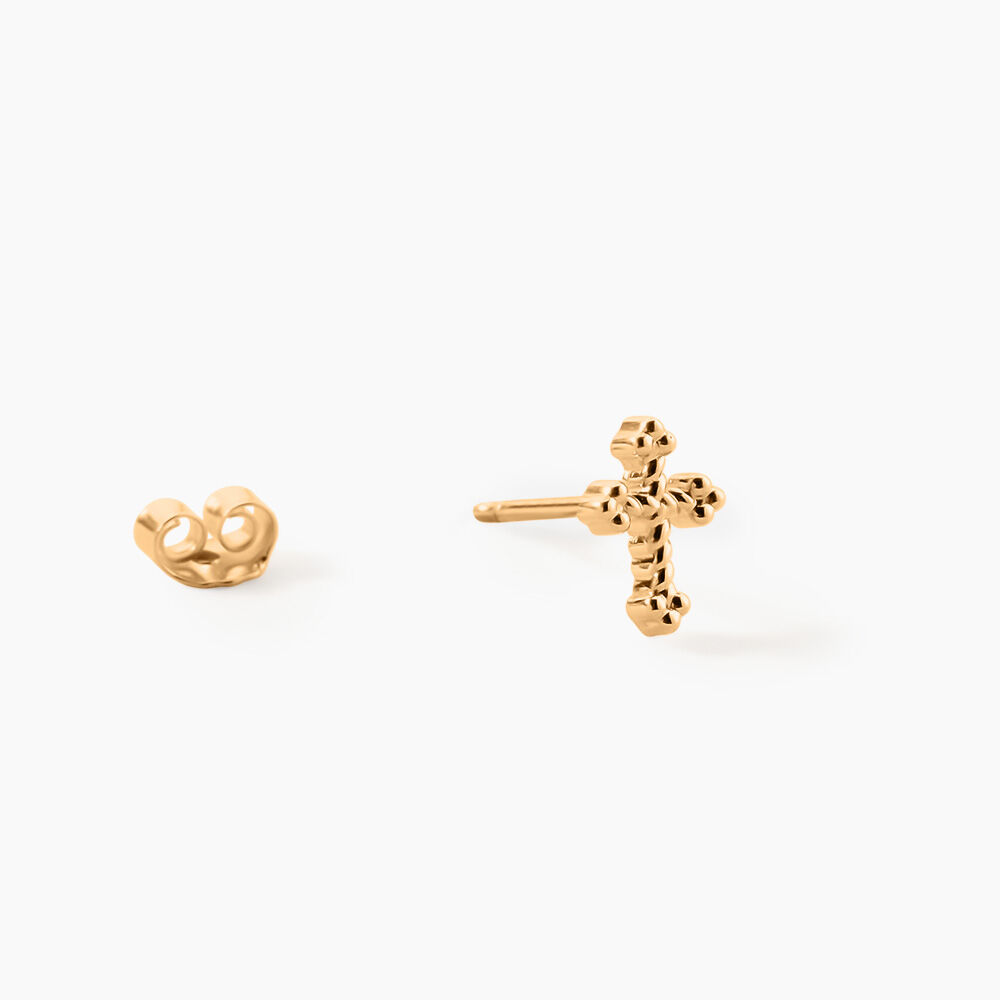 Boucles D'Oreilles Puces Tien Plaqu&eacute; Or Jaune - Puces Femme | Marc Orian