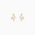 Boucles D'oreilles Puces Sergius Or Jaune Oxyde De Zirconium - Puces Femme | Marc Orian