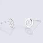 Boucles D'oreilles Puces Selima Argent Blanc - Puces Femme | Marc Orian