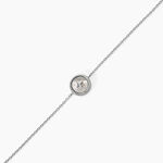 Bracelet Izarra Argent Blanc Nacre - Bracelets Medailles Femme | Marc Orian