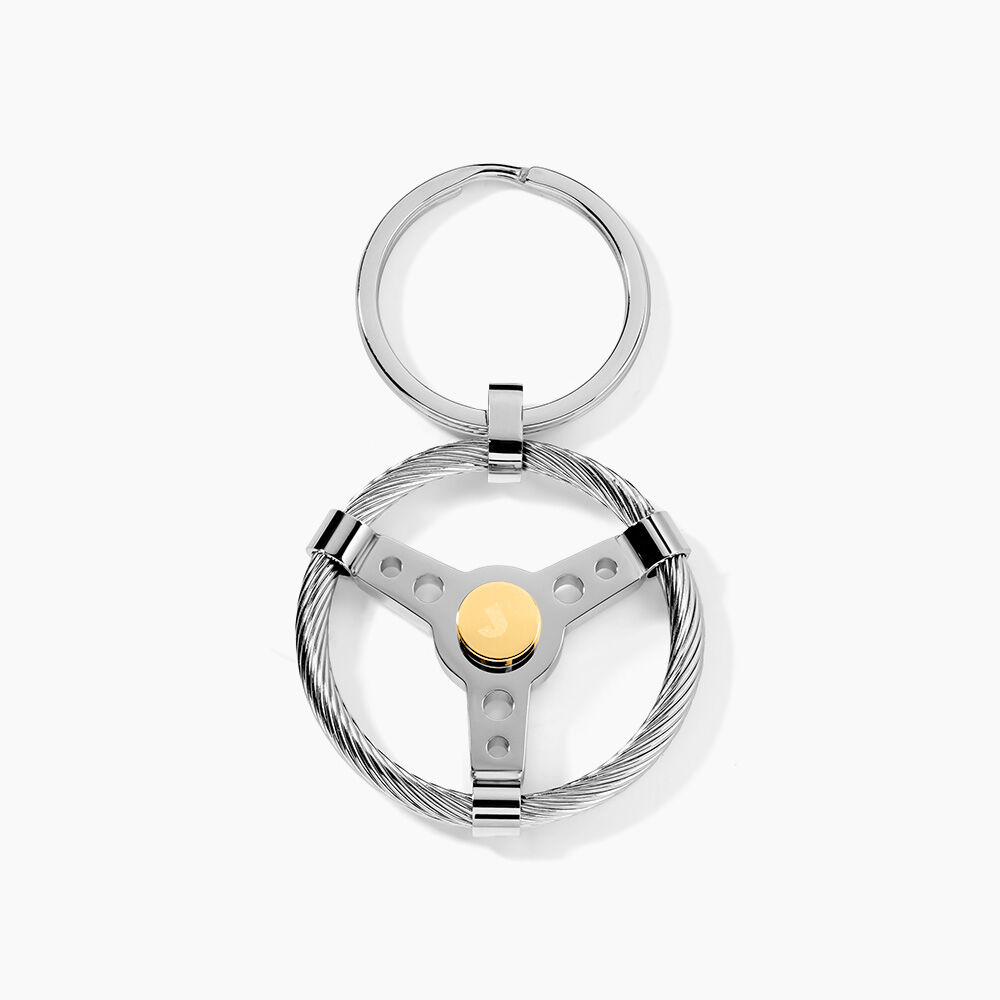 Porte Clefs Mariemeae Acier Bicolore - Bijoux fantaisie Homme | Marc Orian