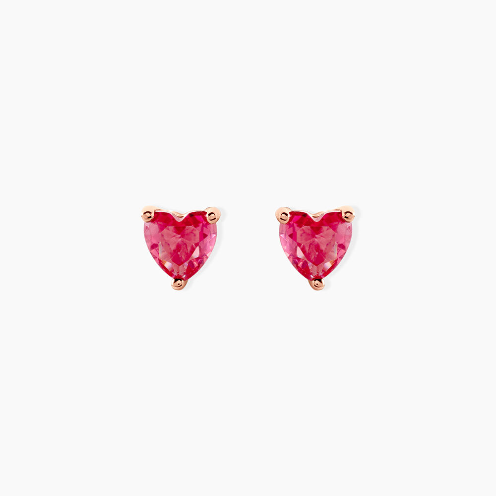 Boucles D'oreilles Kelvyn Argent Rose Oxyde - Puces Femme | Marc Orian