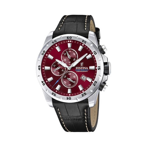 Montre Festina Timeless Chrono 45 Rouge - Montres chronographes Homme | Marc Orian