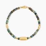 Bracelet Athena Acier Jaune Turquoise - Bracelets cha&icirc;nes Femme | Marc Orian